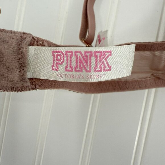 PINK Women Bra 32B Pink Date Push Up Underwired Adjustable Straps - Picture 5 of 5
